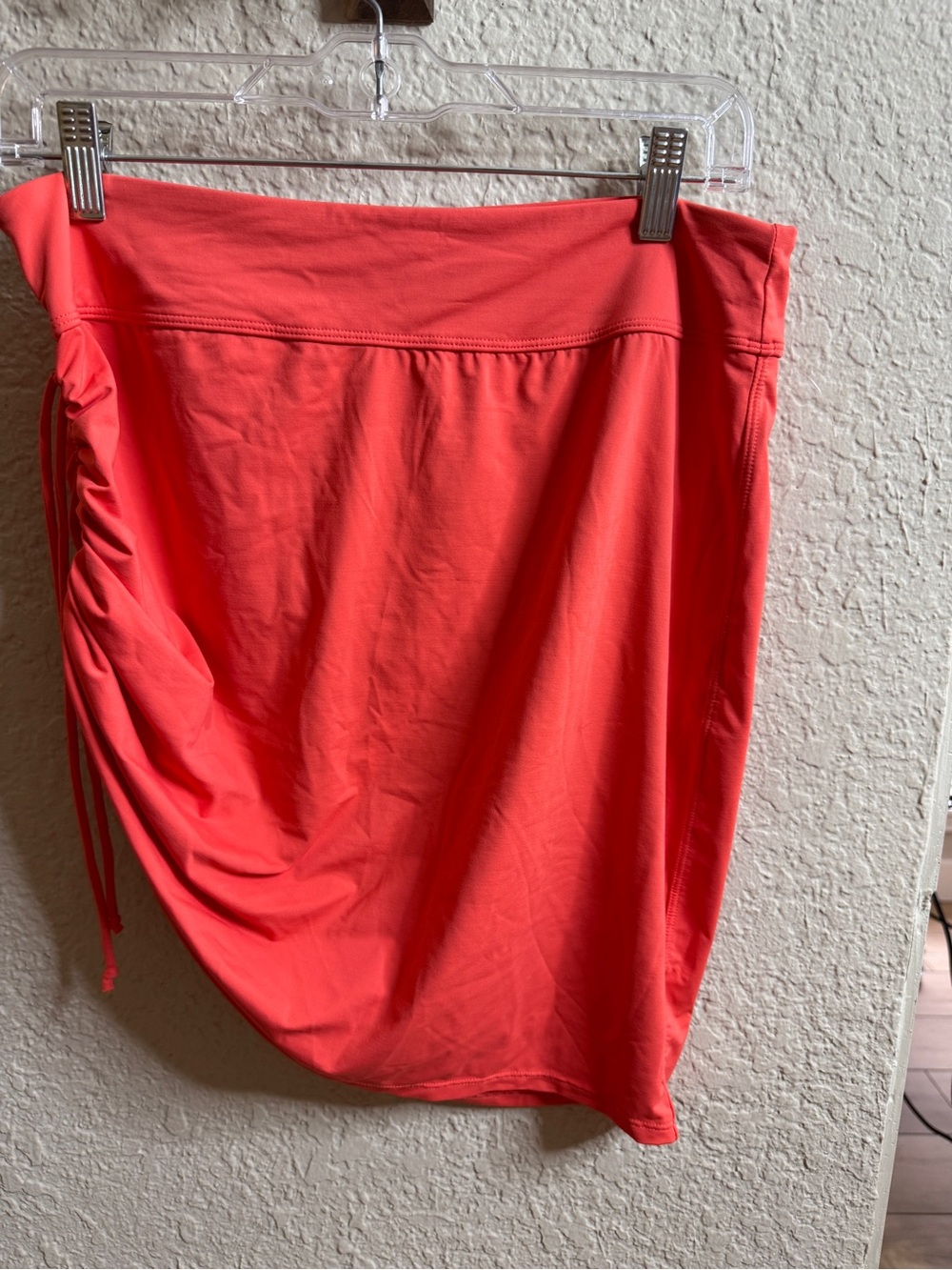 Athleta Coral Ruched Swim Skirt Coverup